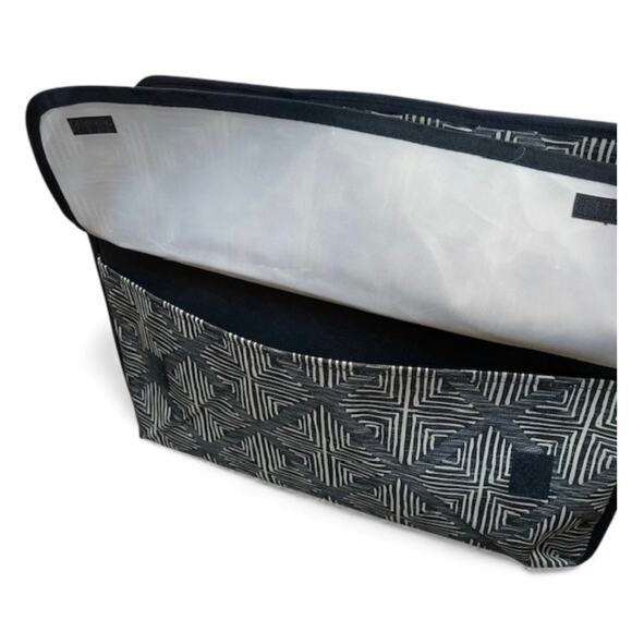 Thirty One Double Duty Caddy Windswept Diamonds Storage Organize Bag Tote Blue - Picture 8 of 8